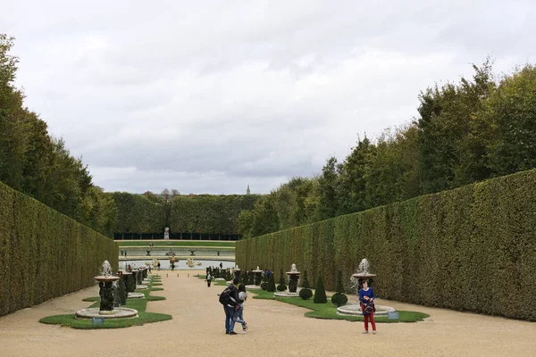Paris Fransa Bulutlu Bir Günde Versailles Sarayı Nın Güzel Bir — Stok fotoğraf