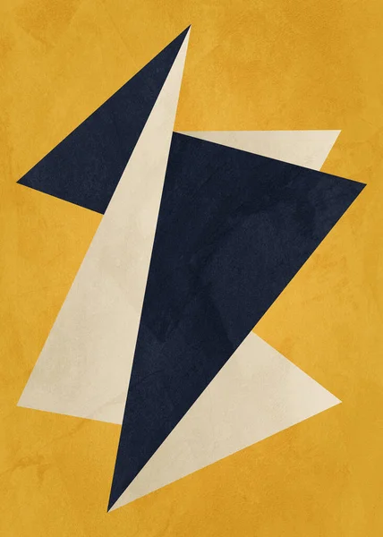 Ekologiczne Geometryczne Abstrakcyjne Sztuki Tekstury Kształty Geometryczne Beżowe Brązowe Żółte — Zdjęcie stockowe