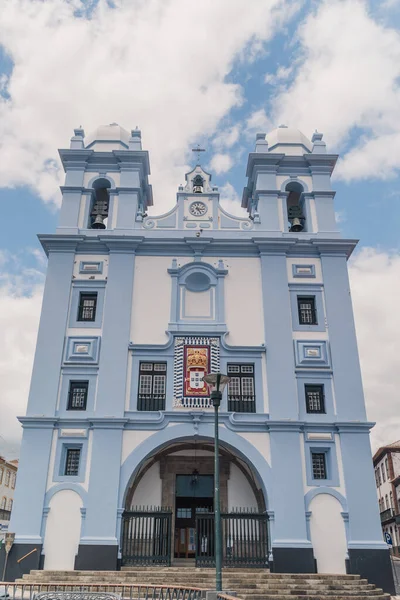 Una Verticale Della Storica Bellissima Chiesa Della Misericordia Angra Heroismo — Foto Stock