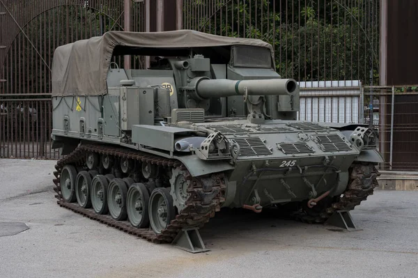 Ein Offensives Militärfahrzeug Modell Selbstfahrende Haubitze M44 — Stockfoto