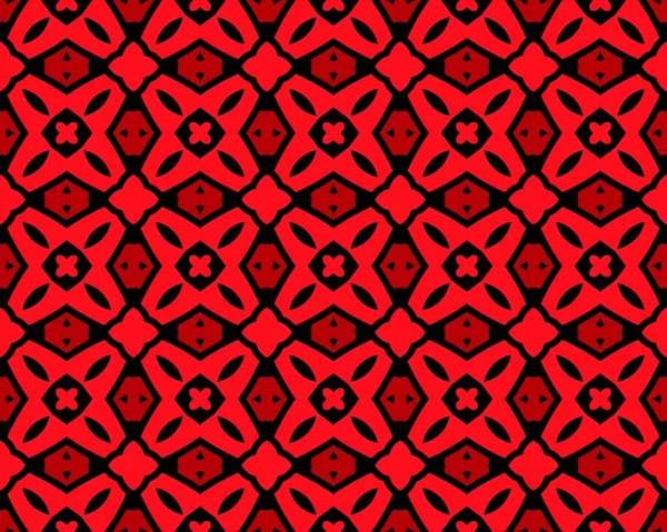 抽象的なパターンを持つ赤のシームレスなイラスト — ストック写真