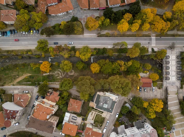 Ein Schöner Blick Auf Häuser Blagoevgrad Bulgarien Einem Sonnigen Herbsttag — Stockfoto