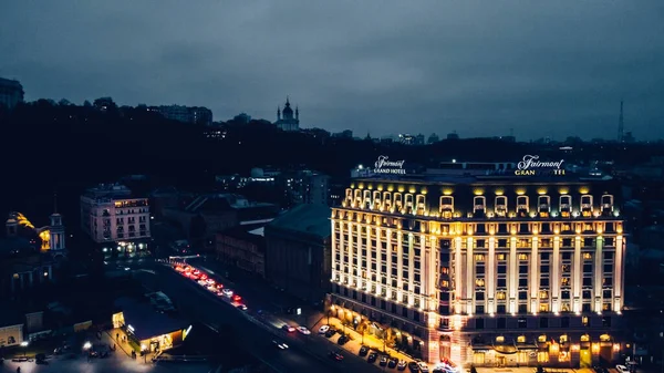 Fairmont Grand Hotel Situado Corazón Parte Histórica Ciudad Kiev Ucrania — Foto de Stock