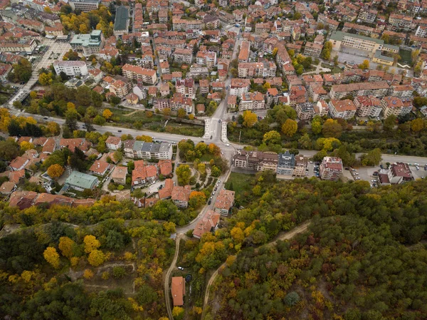 Luftaufnahme Eines Dorfes Der Nähe Des Rila Gebirges Bulgarien Herbst — Stockfoto