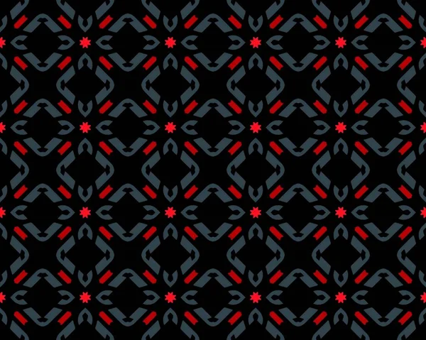 Seamless Pattern Different Shapes Black Gray Red Can Used Wallpapers — Stock Photo, Image