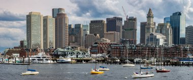 Boston siluetinin panoramik bir görüntüsü