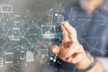 Bulut Hesaplama Teknolojisi İnternet Depolama Ağı Konsepti