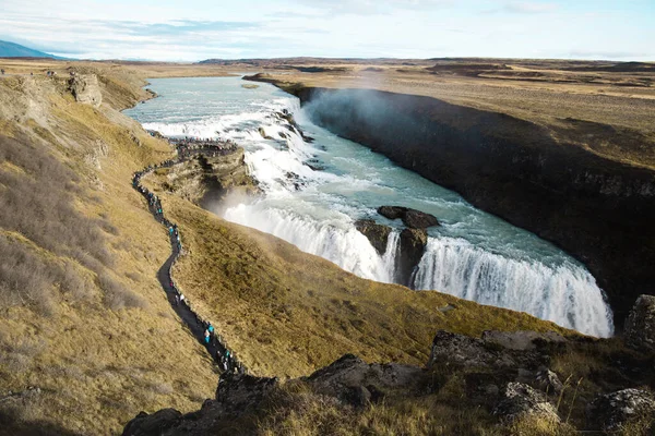 Καταρράκτης Gullfoss Στην Ισλανδία — Φωτογραφία Αρχείου
