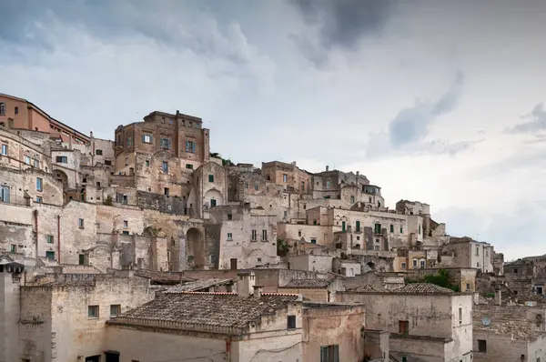 Una Hermosa Vista Famosa Ciudad Antigua Matera Italia —  Fotos de Stock