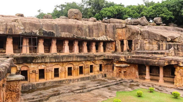 Las Famosas Cuevas Udayagiri Khandagiri Cerca Ciudad Bhubaneswar Odisha India —  Fotos de Stock