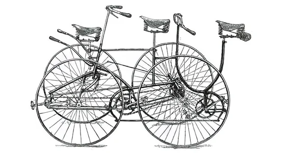 Illustrationen 1800 Talets Vintage Cyklar — Stockfoto