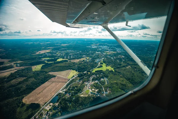 Una Vista Aérea Del Paisaje Desde Plano — Foto de Stock