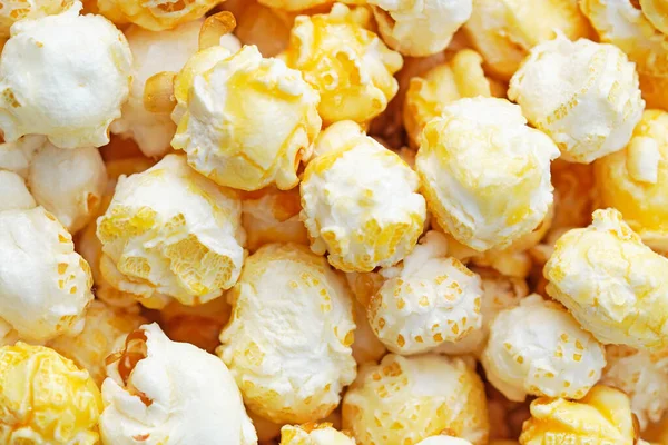 Närbild Karamelliserad Popcorn Perfekt För Bakgrunder Och Bakgrundsbilder — Stockfoto