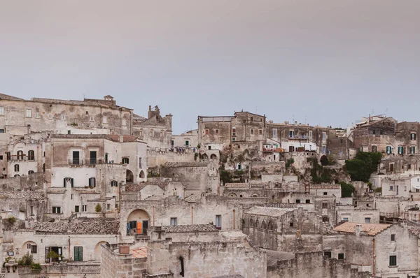 Una Splendida Vista Sulla Famosa Città Antica Matera Italia — Foto Stock