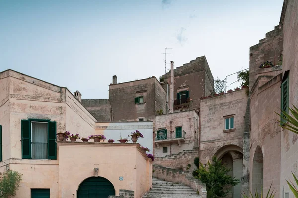 Прекрасный Вид Знаменитый Древний Город Матера Италии — стоковое фото