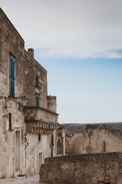 Vacker Utsikt Över Den Berömda Antika Staden Matera Italien — Stockfoto