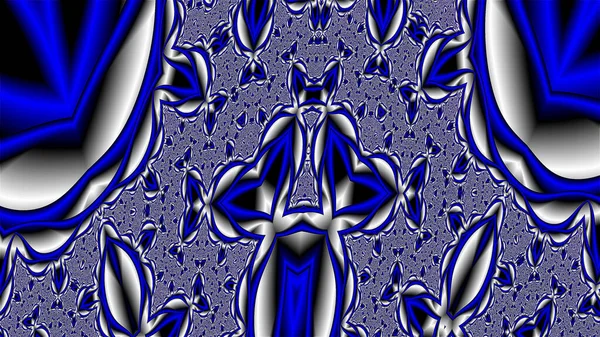 Абстрактна Ілюстрація Хвилястого Візерунка Абстрактними Орнаментами — стокове фото