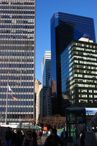 Tiro Rua Vertical Cidade Nova York — Fotografia de Stock