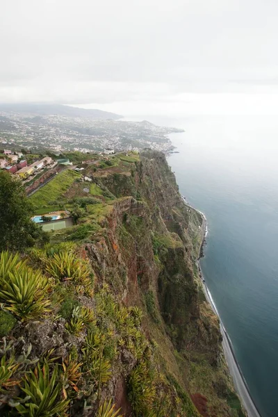 Vue Depuis Terrasse Vitrée Cabo Girao Madère Portugal — Photo