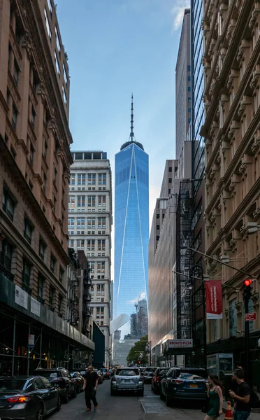Uma Foto Vertical One World Trade Center Nova York Estados — Fotografia de Stock
