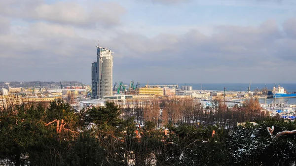 Luftaufnahme Der Stadt Gdingen Polen — Stockfoto