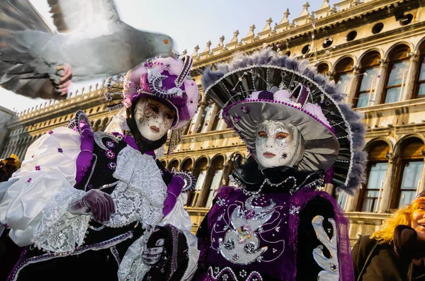 Group People Costumes Carneval — Stock Photo, Image