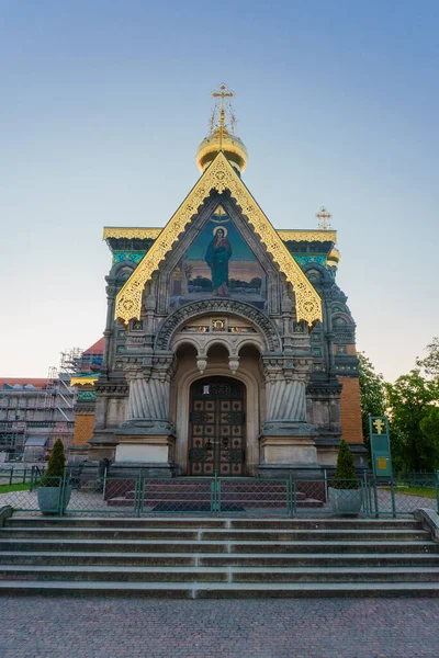 Chapelle Orthodoxe Russe Mathildenhoehe Patrimoine Mondial Unesco Darmstadt Allemagne — Photo
