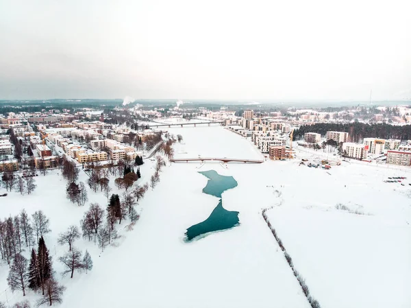 Ein Schuss Aus Spitzem Winkel Von Der Bucht Von Tscheboksary — Stockfoto