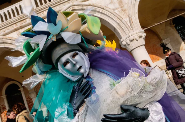 Person Wearing Costume Carnival Venice — Stock Photo, Image