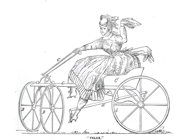 Illustration 19Th Century Vintage Bicycle — Stock Photo, Image