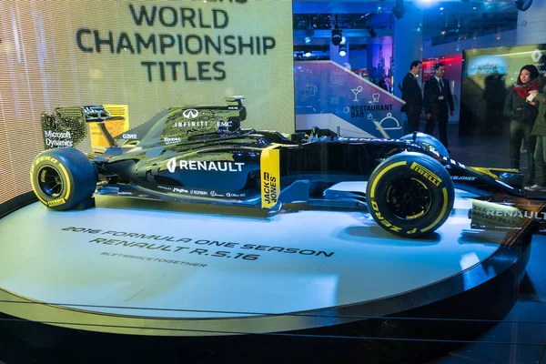 Renault Formule Mistr Světa Motorsportu Závodní Auto Displeji Paříž Francie — Stock fotografie