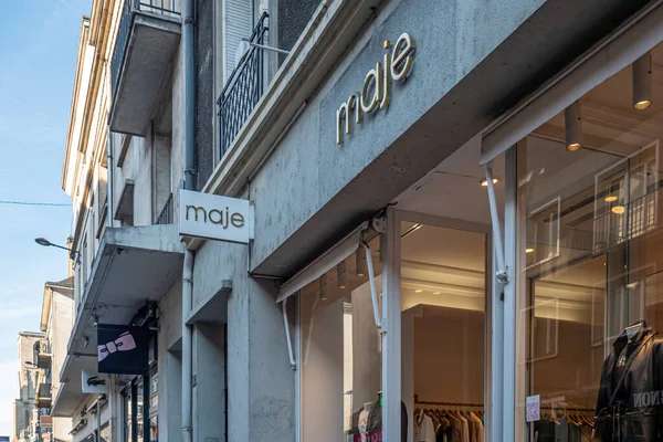 Façade Magasin Maje Avec Logo Signalisation Une Marque Célèbre — Photo