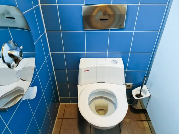 Foto Einer Toilette Auf Einer Deutschen Autobahn Raststätte Der Marke — Stockfoto