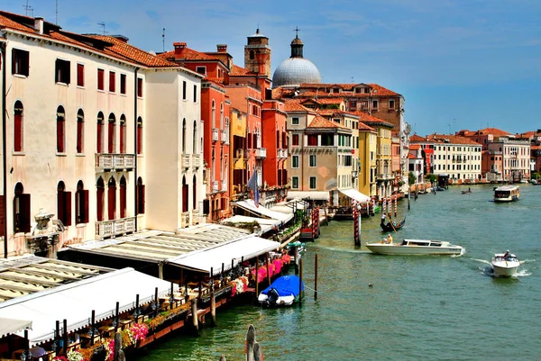 Venedik Büyük Kanal Dan Havadan Çekilmiş Bir Fotoğrafı — Stok fotoğraf