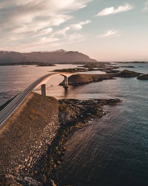 Beautiful View Atlantic Ocean Road Norway Daylight — Stock Photo, Image