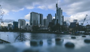 Frankfurt, Almanya 'nın güzel şehir manzarası