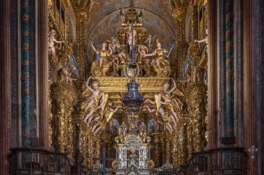 Santiago de Compostela katedralinin güzel bir görüntüsü..