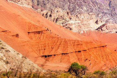 Güneşli bir günde kayalık vadilerin güzel manzarası