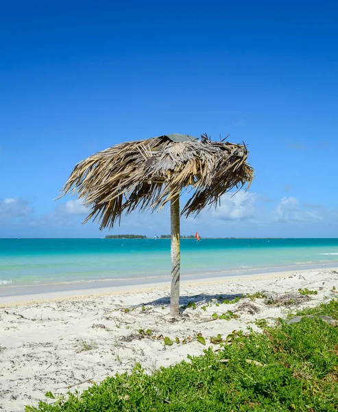 Playa Pilar Parasol Plażowy Kubie — Zdjęcie stockowe