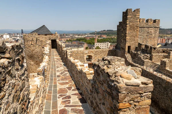 Path Castillo Los Templarios Castle Knights Templar Ponferrada Spain — Stock Photo, Image