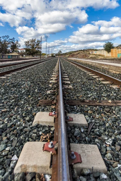 Disparo Vertical Ferrocarril —  Fotos de Stock