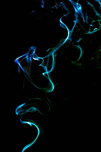 Abstract Colorful Smoke Illustration Isolated Black Background — стоковое фото