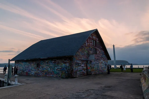 Bâtiment Côtier Les Gens Sur Baie Dans Comté Door Wisconsin — Photo