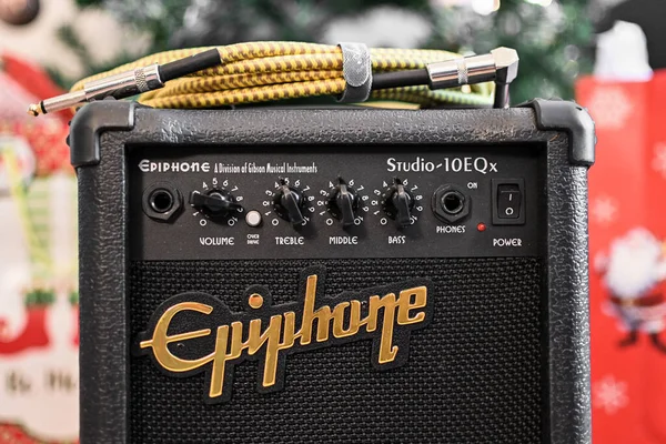 Eine Nahaufnahme Von Epiphone Gitarrenverstärker — Stockfoto
