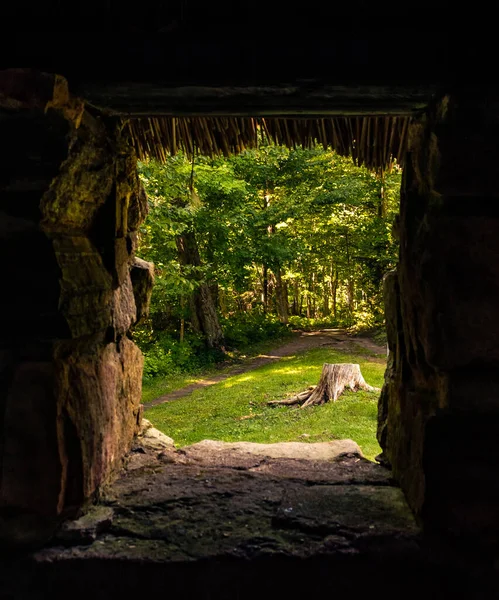 Lone Shieling Home Window View — Stock Photo, Image