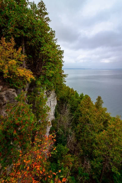 Lago Michigan Una Playa Condado Door Wisconsin Los Otoño —  Fotos de Stock