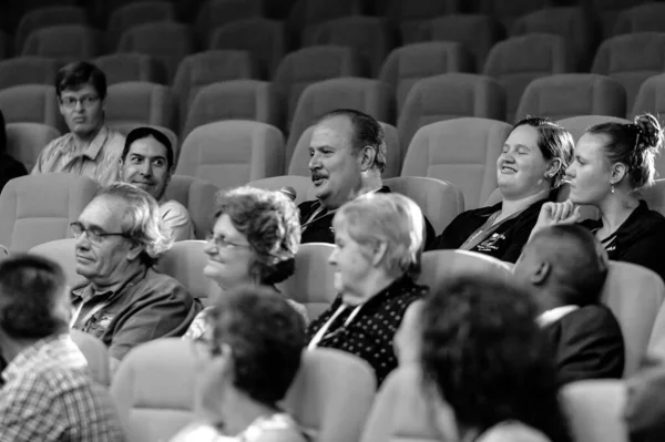 Grayscale Closeup Delegates Attending Accountancy Conference Johannesburg South Africa — Stock Photo, Image