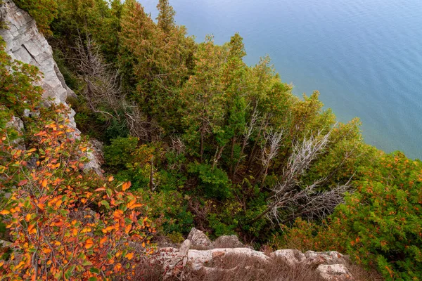 Lake Michigan Vanaf Een Strand Door County Wisconsin Herfst — Stockfoto