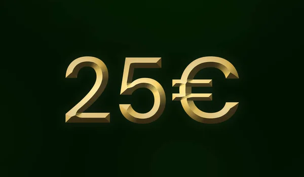 Illustrazione Euro Sfondo Verde Scuro — Foto Stock