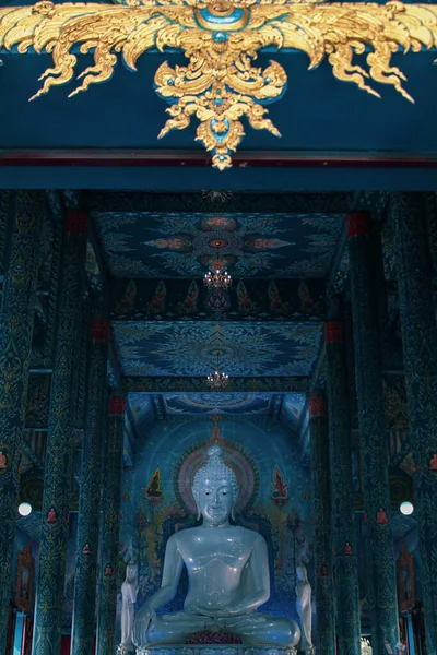 Крупный План Синего Храма Будды Таиланде — стоковое фото
